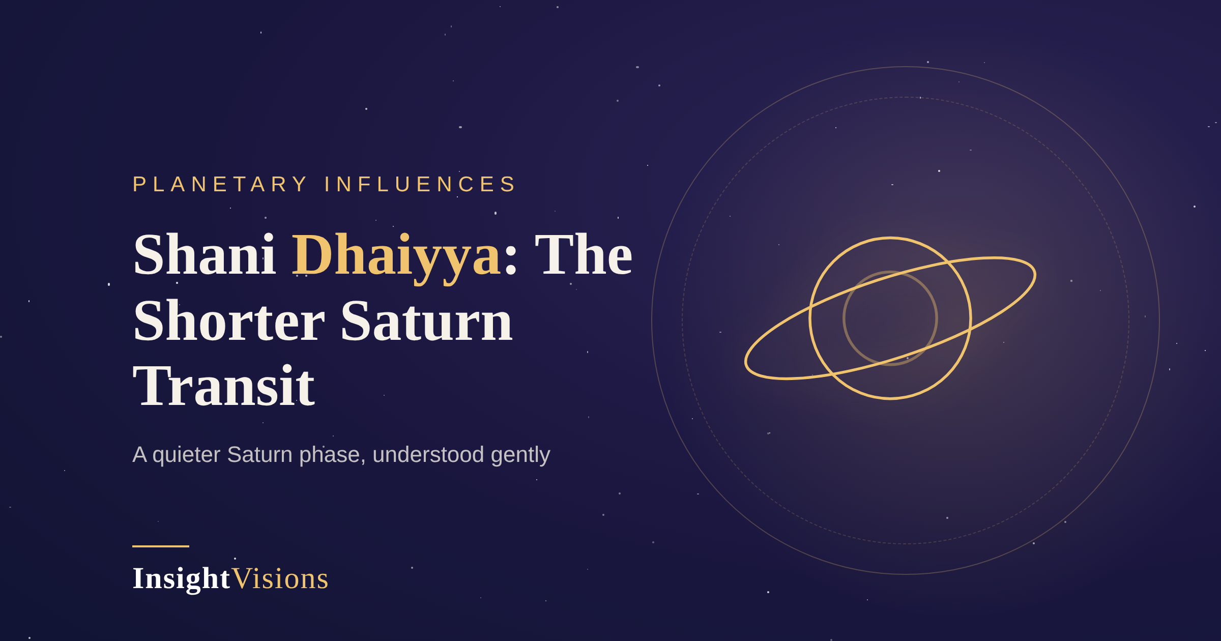Shani Dhaiyya Explained: Saturn's Quieter 2.5-Year Transit
